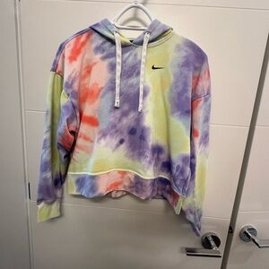 Nike tie-dye crop hoodie
